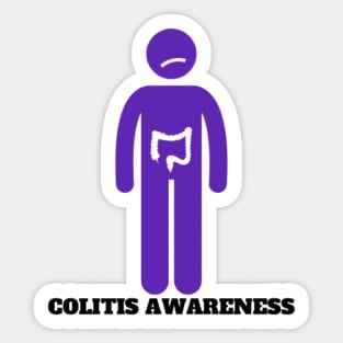 Colitis Awareness Silhouette Sticker